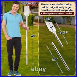 84 Quart Stainless Steel Seafood Boil Pot with Basket & 48'' Large Mixing Paddle