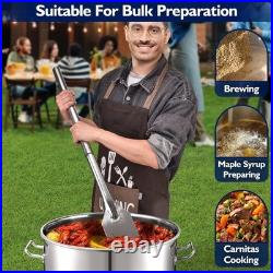 84 Quart Stainless Steel Seafood Boil Pot with Basket & 48'' Large Mixing Paddle