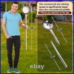 84-Quart Stainless Steel Seafood Boil Pot with Basket and 36 inch Large Spoon