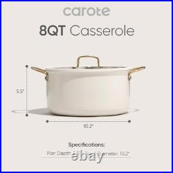 8QT Fully-Clad 3-Ply Stainless Steel Stockpot with Lid Small Kitchen Pot, Oute