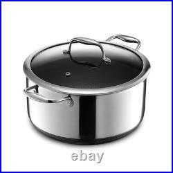 8QT Hybrid Nonstick Braiser Stock Pot with Lid, Induction Compatible Cookware