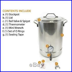Anvil Foundry 6.5 Gallon Automatic Stainless Steel Beer Brewing Kettle – 1600W/2800W