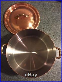 8 Mauviel M150B M'Heritage Cuprinox Copper Pot withLid 3.3qt 6522.20 Sur La Table