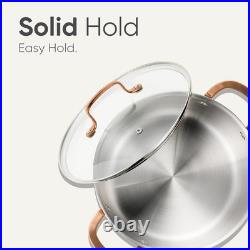 8 Qt Stainless Steel Stockpot for All Stovetops