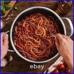 8-Quart Nonstick Stockpot with Glass Lid, Induction-Compatible, Dishwasher Safe