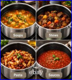 8-Quart Nonstick Stockpot with Glass Lid, Induction-Compatible, Dishwasher Safe