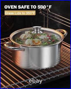 8 Quart Stainless Steel Pasta Pot with Steamer