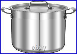 8-Quart Stainless Steel Stockpot 18/8 Food Grade Heavy Duty Large Stock Pot fo