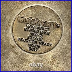 8 pcs Cuisinart Stainless Steel Pots and Pans Glass Lids Stock Pot Sauté Skillet