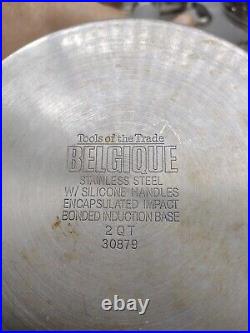 9 Piece BELGIQUE Stainless Cookware Set. 2,3,4 & 6 Qt. Lid for 4qt NOT included