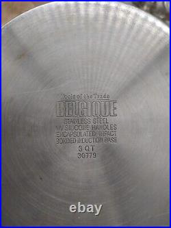 9 Piece BELGIQUE Stainless Cookware Set. 2,3,4 & 6 Qt. Lid for 4qt NOT included