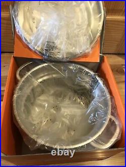 9 Quart LE CREUSET Stainless Steel Stockkpot with Insert & Lid 26cm NWT LC Box