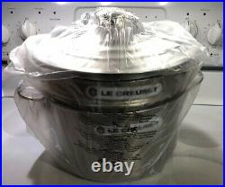 9 Quart LE CREUSET Stainless Steel Stockkpot with Insert & Lid 26cm NWT LC Box