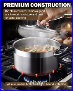 9 Quart Stainless Steel Dutch Oven Casserole with Lid Professional Quality 9 Quart Stainless Steel Dutch Oven Casserole with Lid Professional Quality