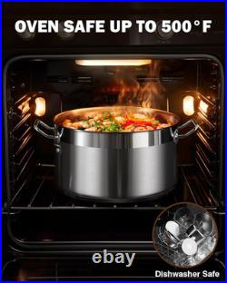 9 Quart Stainless Steel Dutch Oven Casserole with Lid Professional Quality