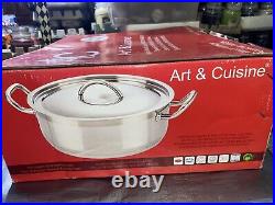 AC Art & Cuisine 14 Quart 14 Inch Large Heavy Stainless Steel Pot Soup Pot