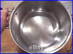 ALL CLAD 8 QT Quart Stock Pot with Lid Stainless Steel Induction