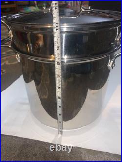 ALL-CLAD 8 Quart Pasta Pot with Perforated Steel Insert Lid 3 Piece Set Pentola
