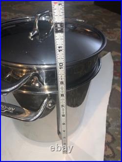 ALL-CLAD 8 Quart Pasta Pot with Perforated Steel Insert Lid 3 Piece Set Pentola