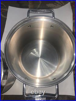 ALL-CLAD 8 Quart Pasta Pot with Perforated Steel Insert Lid 3 Piece Set Pentola