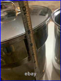 ALL-CLAD 8 Quart Pasta Pot with Perforated Steel Insert Lid 3 Piece Set Pentola
