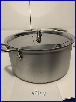 ALL CLAD 8 qt Quart stock pot MC2 3-ply aluminum lined with stainless Steel USA