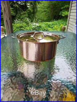 ALL CLAD C2 copper clad 8qt quart STOCK SOUP SAUCE POT with lid MADE IN AMERICA