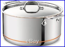 ALL-CLAD COPPER CORE STAINLESS STEEL STOCK POT 8 QT WithLID MADE IN USA NEW WI TAG