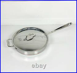 ALL CLAD Copper Core 3 Qt Saute with Lid SS 6403 Stainless Steel Pot Pan USA New