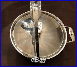 ALL-CLAD D5 7qt Pouring Pot Hinged Handle Stockpot Stainless 5-ply Cookware