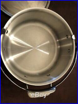 ALL-CLAD D5 7qt Pouring Pot Hinged Handle Stockpot Stainless 5-ply Cookware