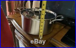 ALL CLAD D5 8 QT STOCK POT Brushed Stainless (No Factory Box See Details)