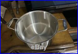 ALL CLAD D5 8 QT STOCK POT Polished Stainless Steel (No Factory Box See Details)