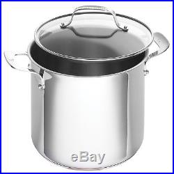 ALL CLAD Emeril Stainless Steel Copper CORE 8-Qt Stock Pot wITH Lid, Silver NEW