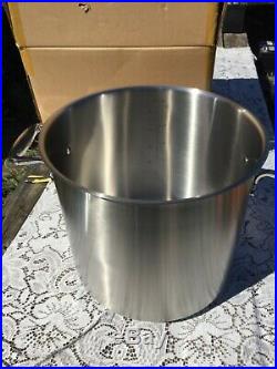ALL CLAD NEW BRUSHED STAINLESS STEEL 36 QT PROFESSIONAL STOCK POT Free Shipping