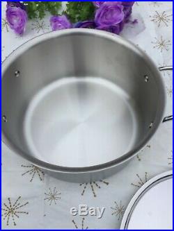 ALL CLAD New D5 Brushed Stainless 8 Quart STOCK POT withlid FREE SHIP