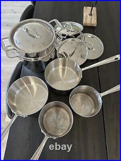 ALL-CLAD Stainless Pot And Sauce Pans Bundle Steamer. 2qt, 3qt, 6qt READ DESC