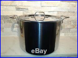 ALL CLAD Stainless Steel 12 Qt. Stock Pot with lid 10 1/2 X 7 3/4