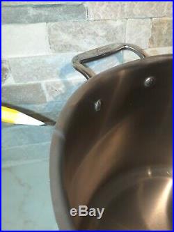ALL CLAD Stainless Steel 12 Qt. Stock Pot with lid 10 1/2 X 7 3/4