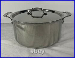 ALL-CLAD Stainless Steel 6 Quart Stock Pot With Lid Side Handles 11 Clean EUC