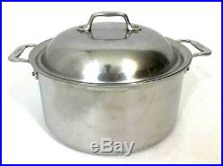 ALL-CLAD USA D3 Stainless Steel 8 QT Stock Pot withOriginal Matching Lid F/S