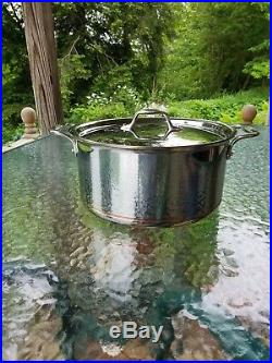 ALL CLAD copper core 6 qt quart STOCK SOUP POT with LID MADE IN AMERICAE
