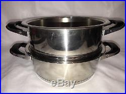 AMC cookware VisioTherm Sauce Pot With Steamer Stock 8095 18/10 Stainless Steel