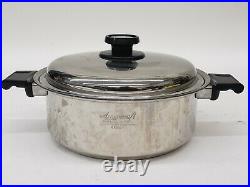 AMERICRAFT KITCHEN CRAFT 6QT STOCKPOT withLID MULTI-PLY STAINLESS STEEL COOKWARE