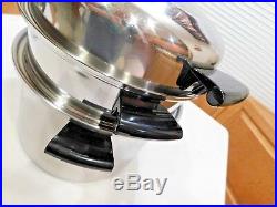 AMWAY QUEEN 8QT Roaster Stock Pot Steamer Dome Lid 18-8 Stainless Steel Waterles