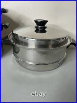 AMWAY QUEEN 8 qt STOCK POT & STEAMER And 5 Egg Poacher With Dome Lid