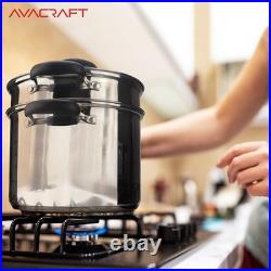 AVACRAFT 7 Quart 18/10 Stainless Steel 4 Piece Pasta Pot Set