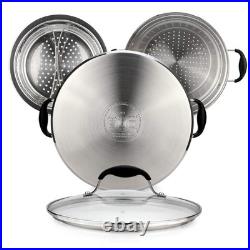 AVACRAFT 7 Quart 18/10 Stainless Steel 4 Piece Pasta Pot Set
