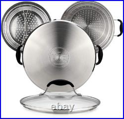 AVACRAFT 7 Quart 18/10 Stainless Steel 4 Piece Pasta Pot Set