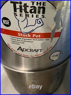 Admiral Craft SSP-40 Titan SeriesT Stock Pot 40 Qt. With Cover